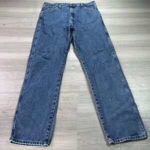 Wrangler Jeans Mens 38x36 Blue Denim George Strait Relaxed Straight Leg